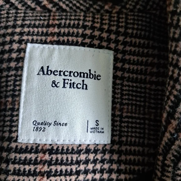 Abercrombie & Fitch Plaid Blazer Coat Sz Small - Picture 9 of 11